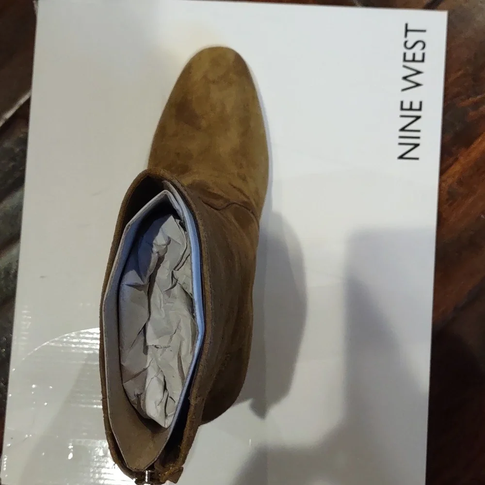 Nine West Brown suede leather boots, new
